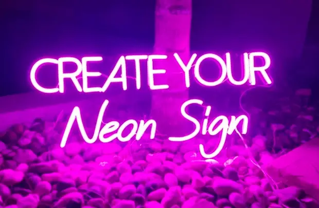 Neon sign UK wall display